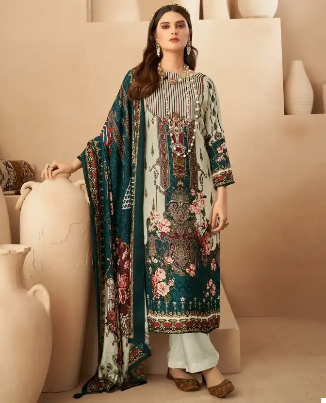 Kesar Mahfuz Pashmina Wholesale Designer Winter Wear Salwar Suit Catalog — Wholesale Salwar Suits, MPA wholesale from Surat — view 1