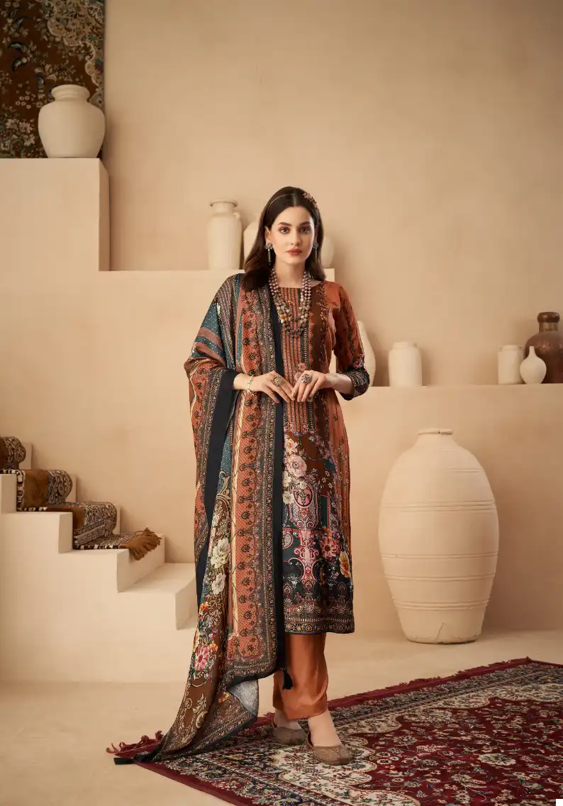 Kesar Mahfuz Pashmina Wholesale Designer Winter Wear Salwar Suit Catalog — Wholesale Salwar Suits, MPA wholesale from Surat - Gallery Image 6