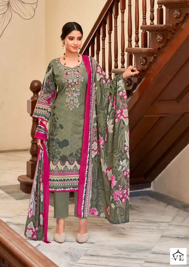 Levisha Mahiri Cotton Wholesale Self Embroidery Designer Pakistani Salwar Suit Catalog — Wholesale Salwar Suits, Levisha wholesale from Surat - Gallery Image 7