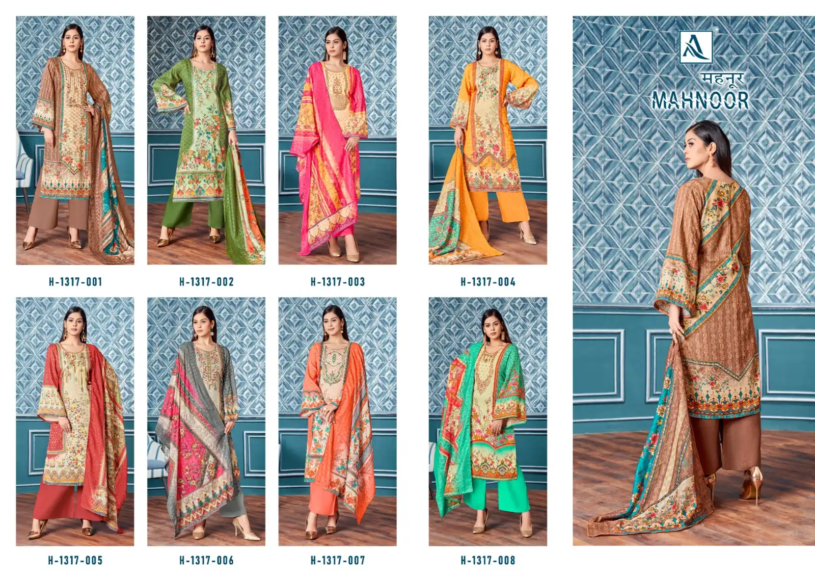 Alok Suits Mahnoor Jam Cotton Wholesale Fancy Swarovski Work Salwar Suit Catalog — Wholesale Salwar Suits, Alok Suit wholesale from Surat — view 9