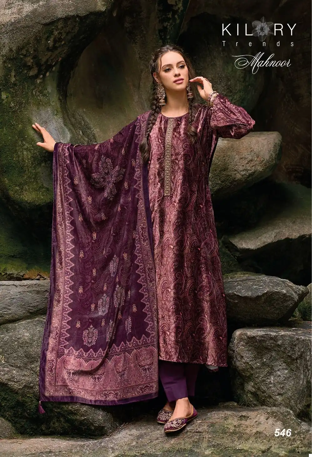 Kilory Trends Mahnoor Pure Velvet Wholesale Designer Winter Wear Salwar Suit Catalog — Wholesale Salwar Suits, MPA wholesale from Surat - Gallery Image 3