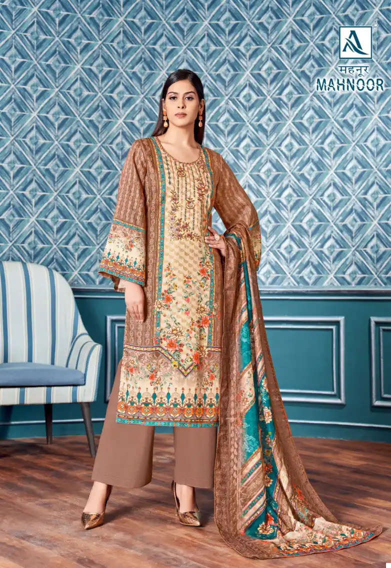 Alok Suits Mahnoor Jam Cotton Wholesale Fancy Swarovski Work Salwar Suit Catalog — Wholesale Salwar Suits, Alok Suit wholesale from Surat - Gallery Image 5