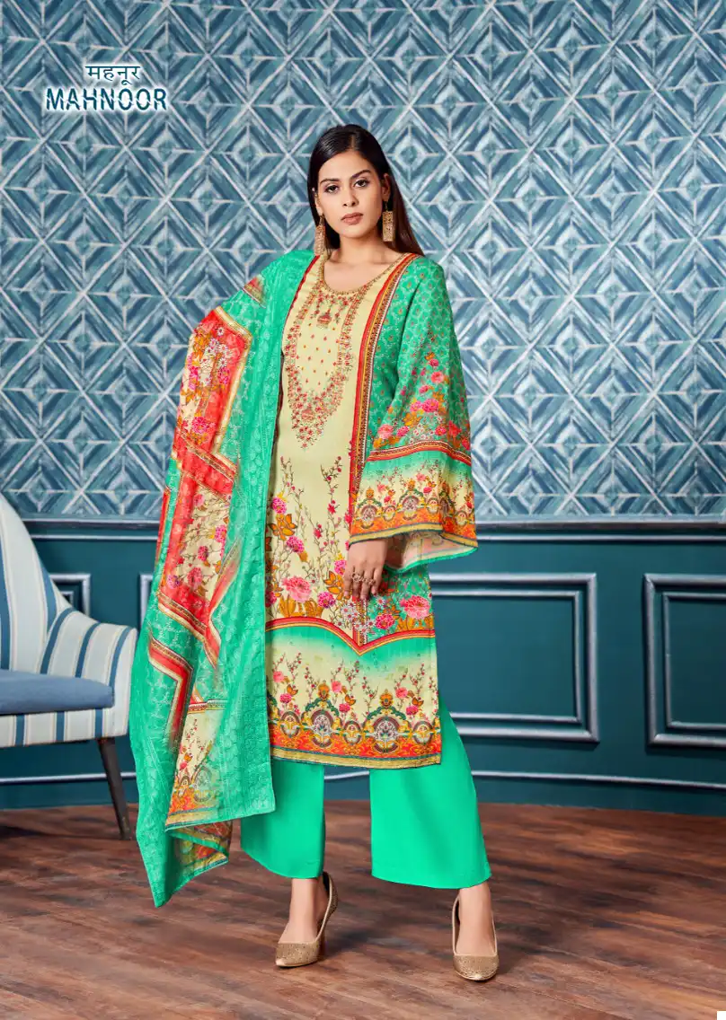 Alok Suits Mahnoor Jam Cotton Wholesale Fancy Swarovski Work Salwar Suit Catalog — Wholesale Salwar Suits, Alok Suit wholesale from Surat - Gallery Image 6