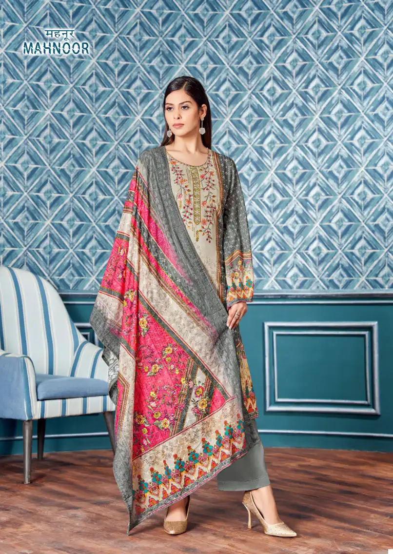 Alok Suits Mahnoor Jam Cotton Wholesale Fancy Swarovski Work Salwar Suit Catalog — Wholesale Salwar Suits, Alok Suit wholesale from Surat - Gallery Image 8