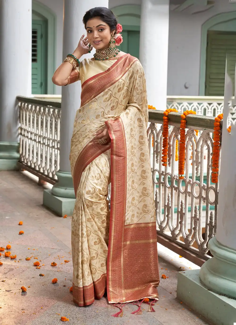 Sangam Man Mohini Banarasi Silk Wholesale Saree Catalog — Wholesale Sarees, MPA wholesale from Surat - Gallery Image 3