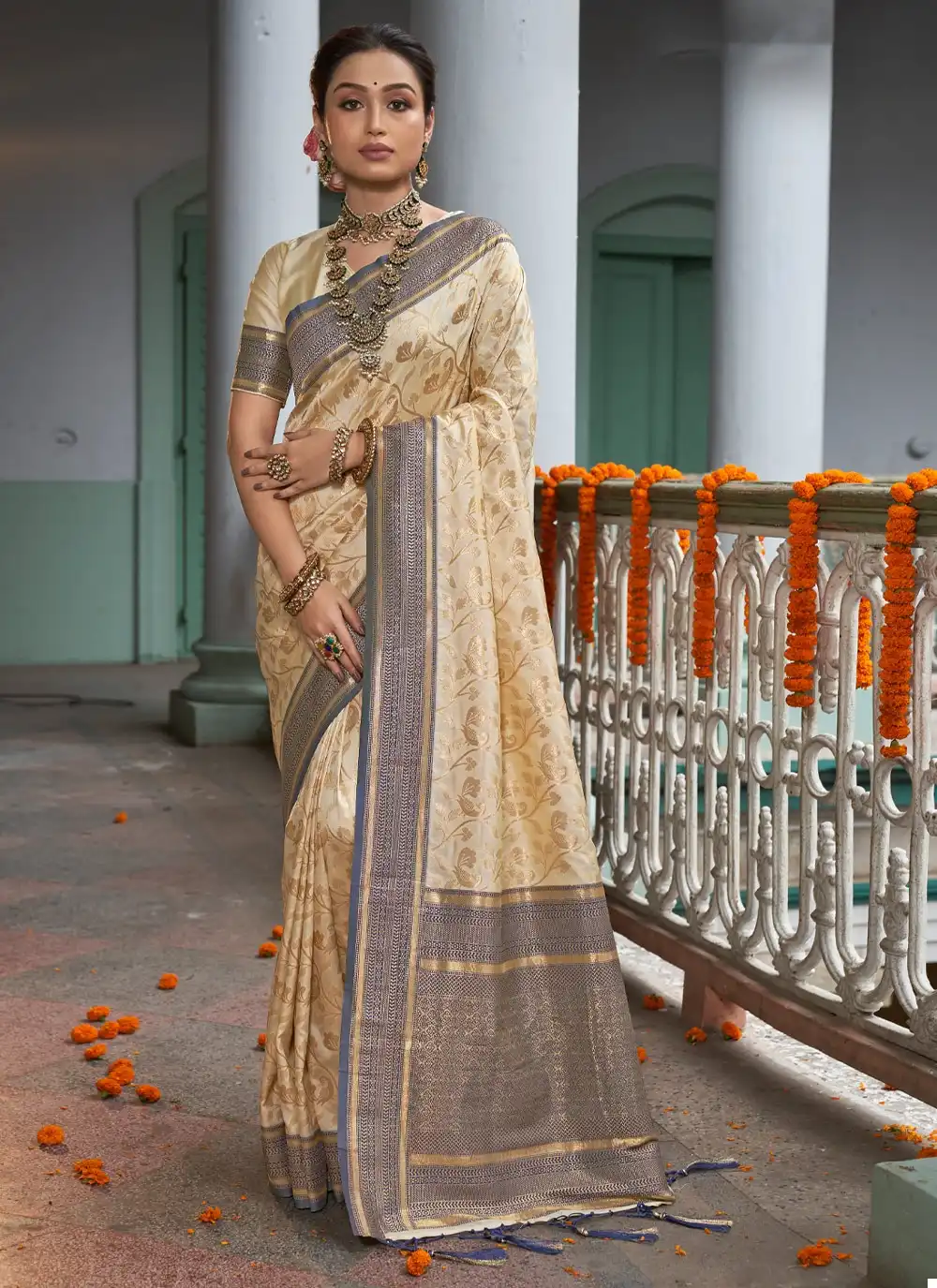 Sangam Man Mohini Banarasi Silk Wholesale Saree Catalog — Wholesale Sarees, MPA wholesale from Surat - Gallery Image 4