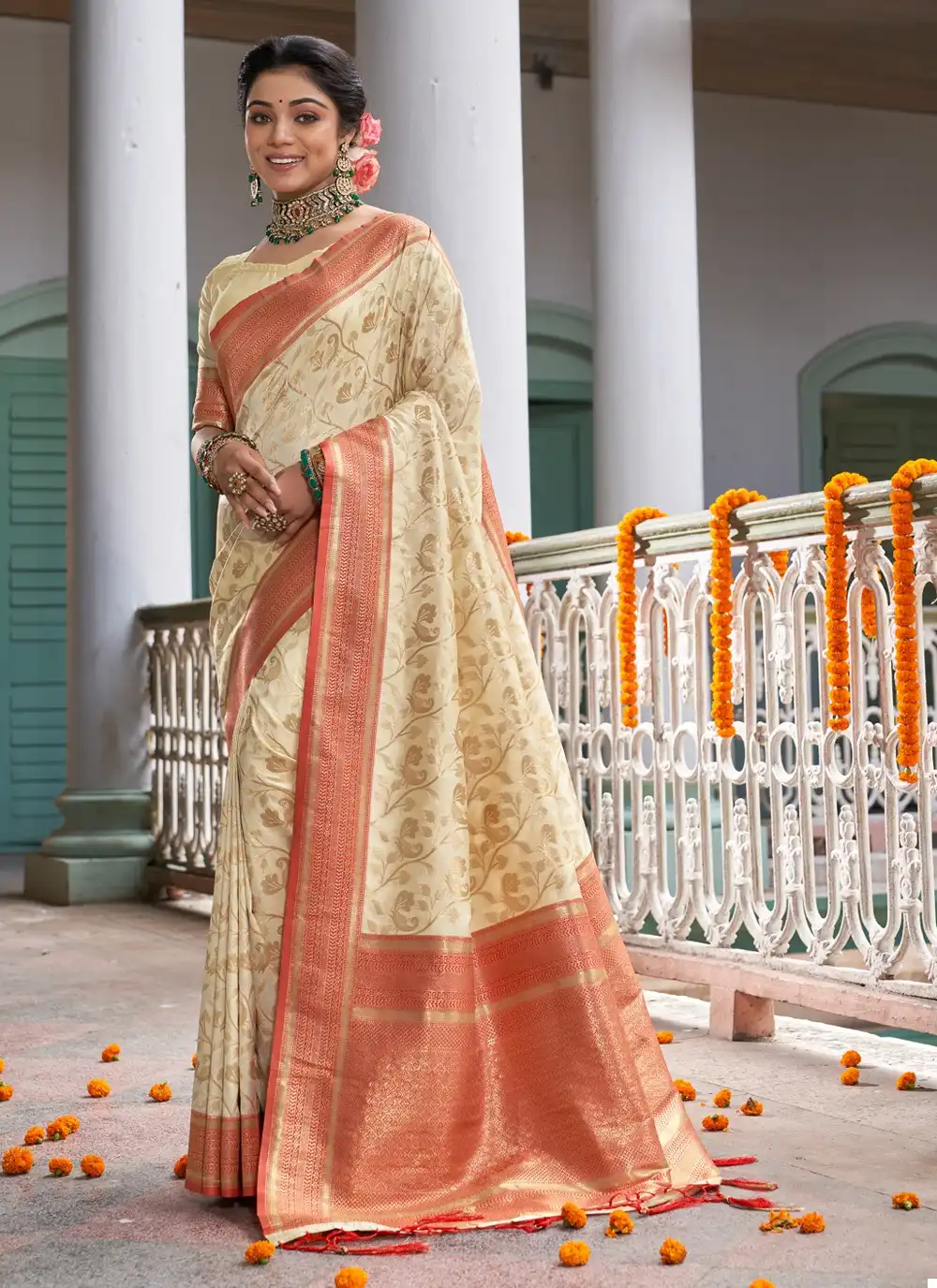 Sangam Man Mohini Banarasi Silk Wholesale Saree Catalog — Wholesale Sarees, MPA wholesale from Surat - Gallery Image 6