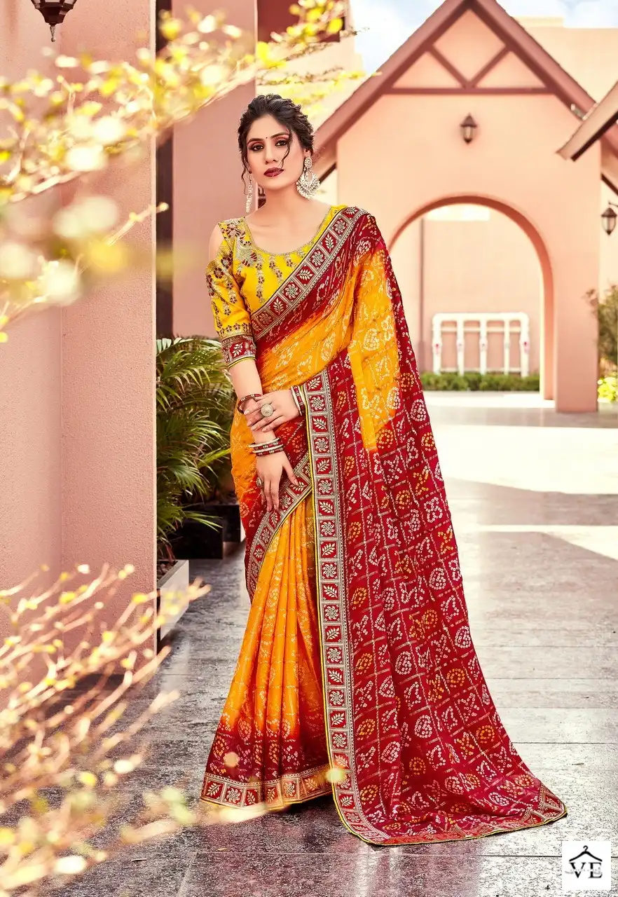 Stylewell Mangalam Vol 2 Bandhej Wholesale Designer Sarees — Wholesale Salwar Suits, MPA wholesale from Surat - Gallery Image 2