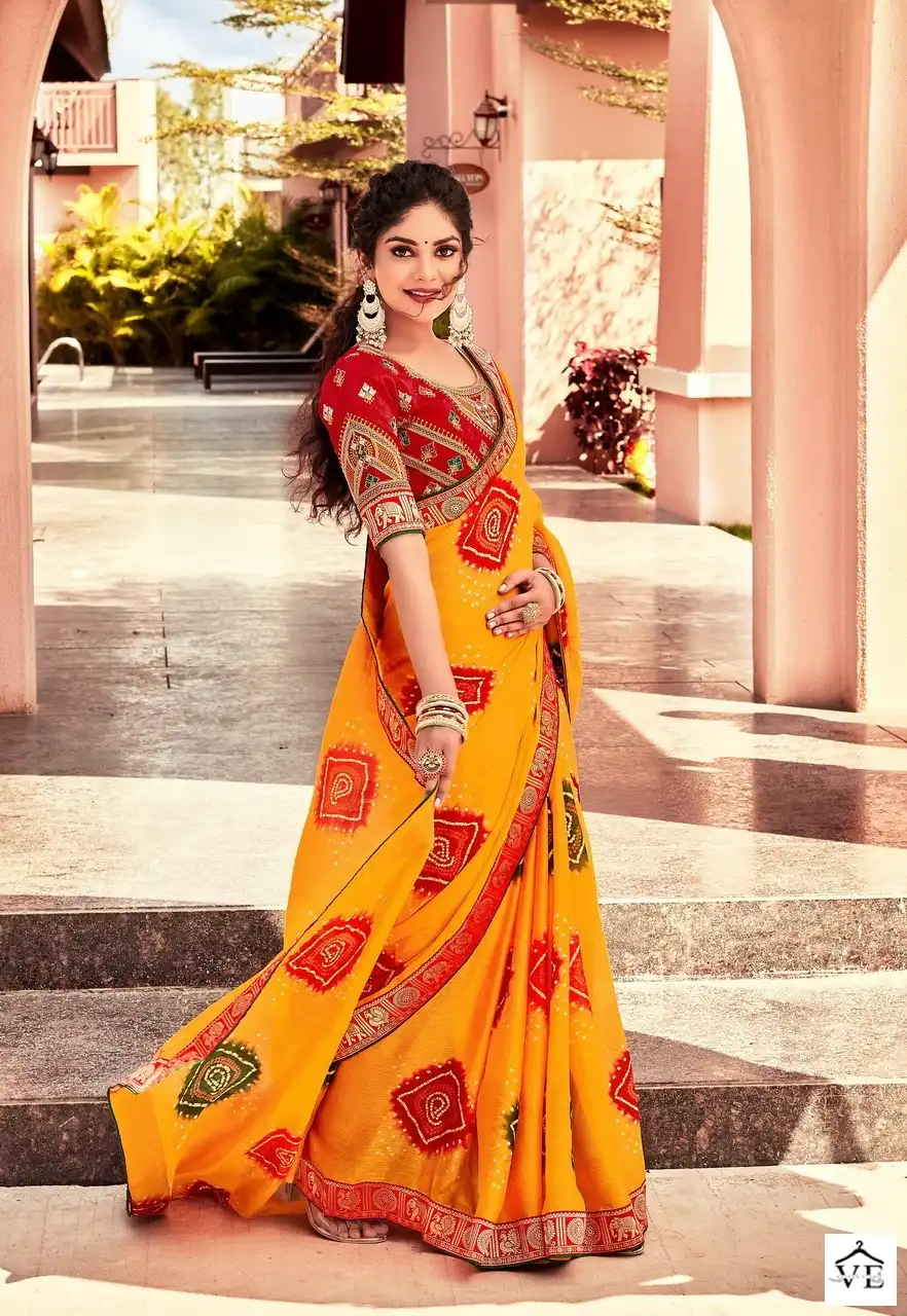Stylewell Mangalam Vol 2 Bandhej Wholesale Designer Sarees — Wholesale Salwar Suits, MPA wholesale from Surat - Gallery Image 8
