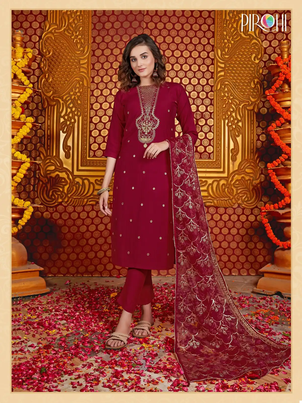 Pirohi Mannat Vol 1 Vatican Dola Silk Wholesale Readymade Suits Catalog — Wholesale Salwar Suits, MPA wholesale from Surat — view 2