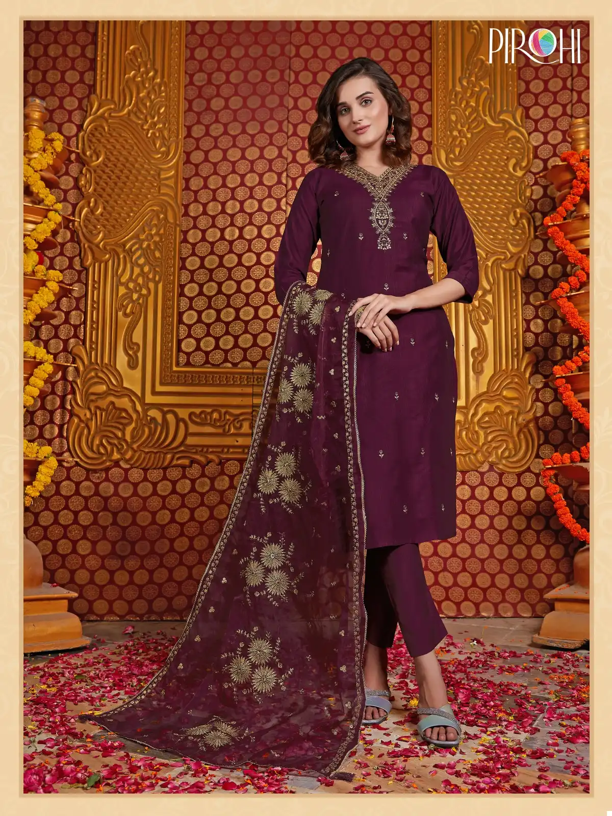 Pirohi Mannat Vol 1 Vatican Dola Silk Wholesale Readymade Suits Catalog — Wholesale Salwar Suits, MPA wholesale from Surat — view 3