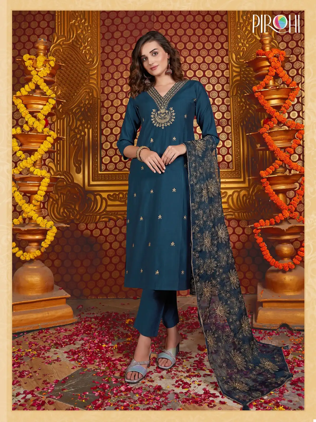 Pirohi Mannat Vol 1 Vatican Dola Silk Wholesale Readymade Suits Catalog — Wholesale Salwar Suits, MPA wholesale from Surat — view 4