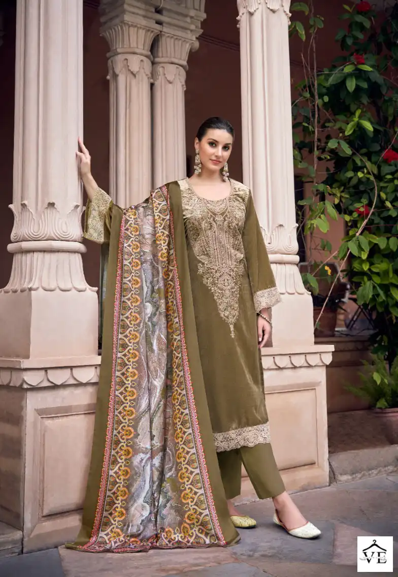 Z.S.M Marble Velvet Viscose Velvet Wholesale Designer Winter Wear Salwar Suit Catalog — Wholesale Salwar Suits, MPA wholesale from Surat - Gallery Image 3
