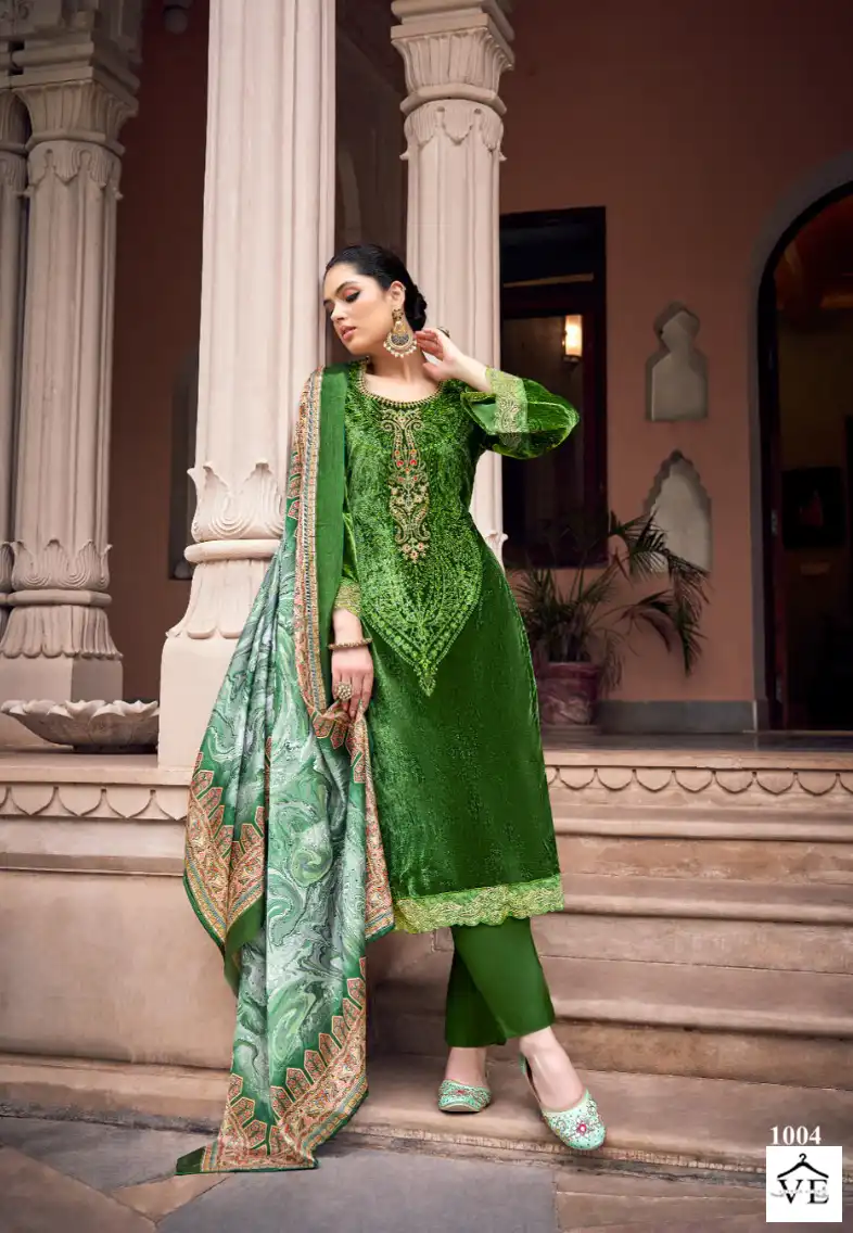 Z.S.M Marble Velvet Viscose Velvet Wholesale Designer Winter Wear Salwar Suit Catalog — Wholesale Salwar Suits, MPA wholesale from Surat - Gallery Image 6