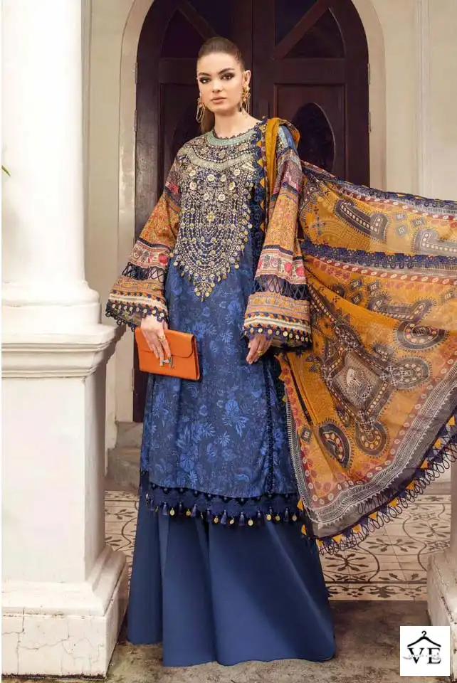Deepsy Suits Maria B M Print Vol 5 Cotton Wholesale Fancy Embroidery Pakistani Salwar Suit Catalog — Wholesale Salwar Suits, MPA wholesale from Surat — view 3