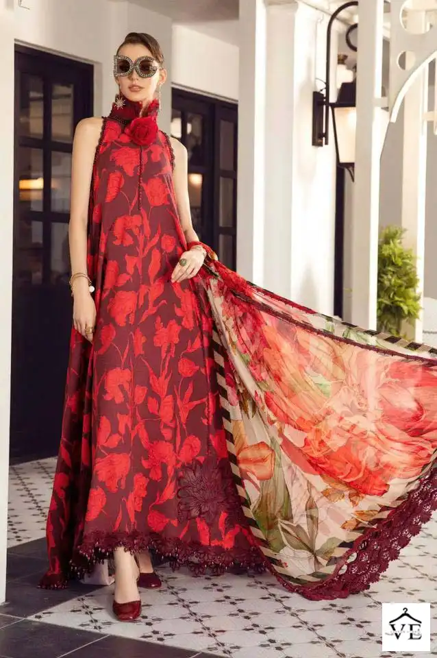Deepsy Suits Maria B M Print Vol 5 Cotton Wholesale Fancy Embroidery Pakistani Salwar Suit Catalog — Wholesale Salwar Suits, MPA wholesale from Surat — view 4