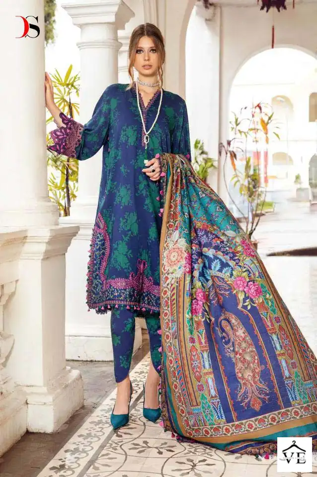 Deepsy Suits Maria B M Print Vol 5 Cotton Wholesale Fancy Embroidery Pakistani Salwar Suit Catalog — Wholesale Salwar Suits, MPA wholesale from Surat — view 7