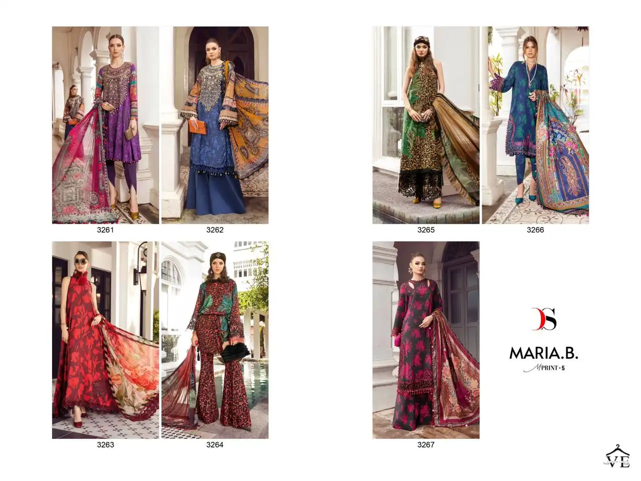 Deepsy Suits Maria B M Print Vol 5 Cotton Wholesale Fancy Embroidery Pakistani Salwar Suit Catalog — Wholesale Salwar Suits, MPA wholesale from Surat — view 9