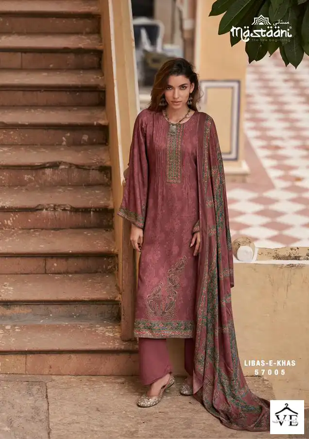 Mumtaz Arts Mastaani Libas E Khas Pashmina Wholesale Sober Designer Winter Wear Salwar Suit Catalog — Wholesale Salwar Suits, Khas wholesale from Surat - Gallery Image 5