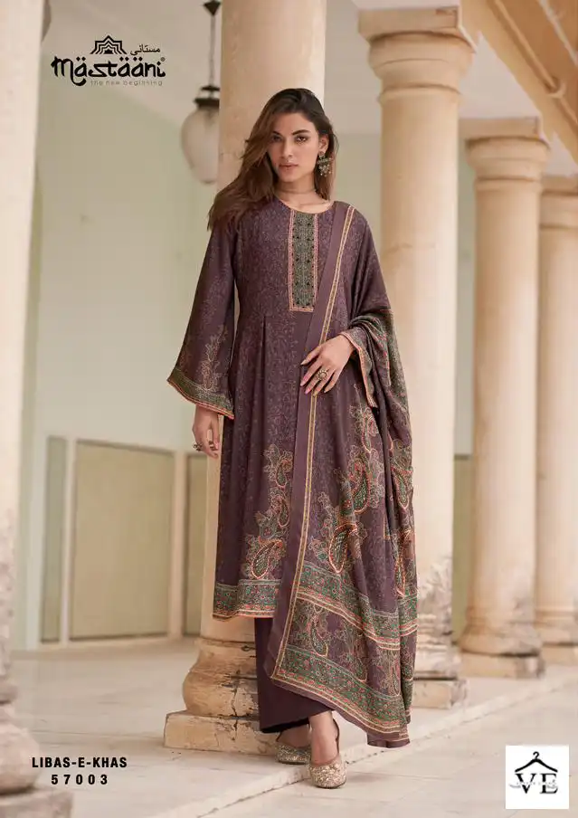 Mumtaz Arts Mastaani Libas E Khas Pashmina Wholesale Sober Designer Winter Wear Salwar Suit Catalog — Wholesale Salwar Suits, Khas wholesale from Surat - Gallery Image 6