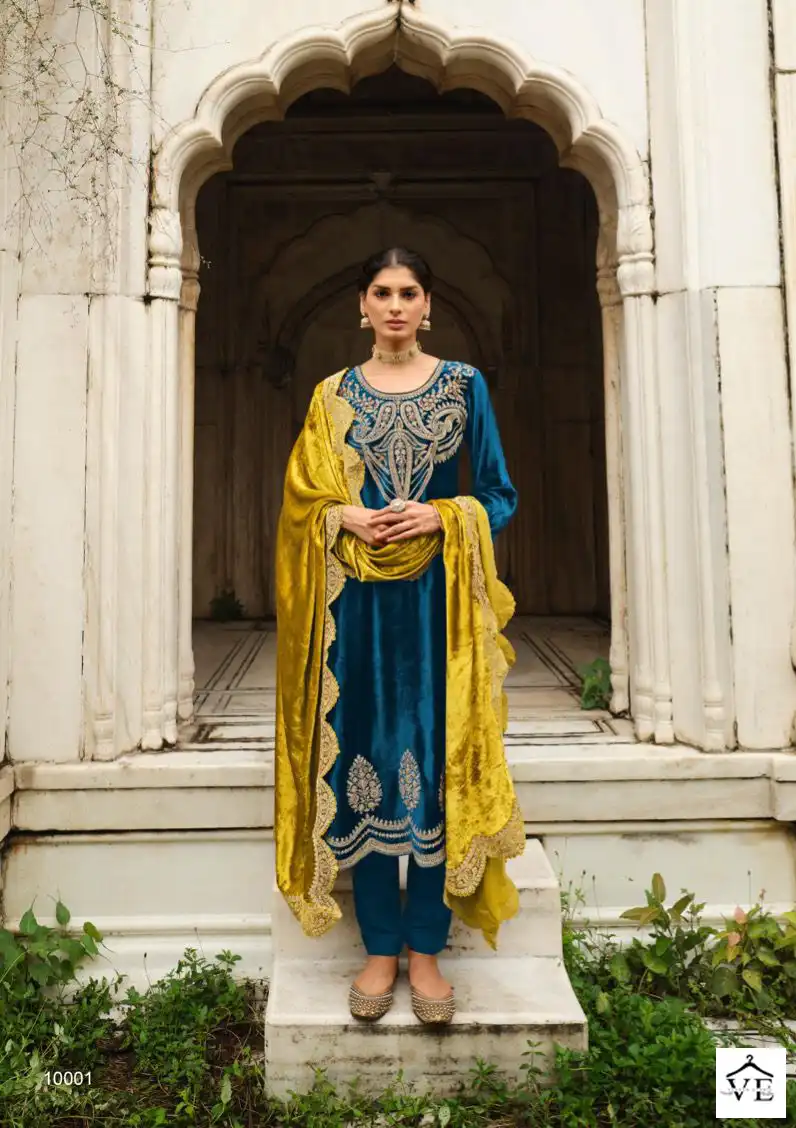 Deepsy Suits Gull Jee Mehfil E Ishq Velvet Wholesale Heavy Embroidery Designer Winter Wear Salwar Suit Catalog — Wholesale Salwar Suits, MPA wholesale from Surat - Gallery Image 2