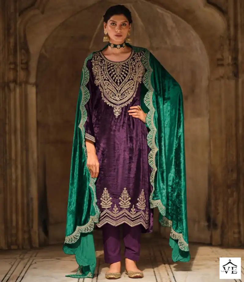 Deepsy Suits Gull Jee Mehfil E Ishq Velvet Wholesale Heavy Embroidery Designer Winter Wear Salwar Suit Catalog — Wholesale Salwar Suits, MPA wholesale from Surat — view 1