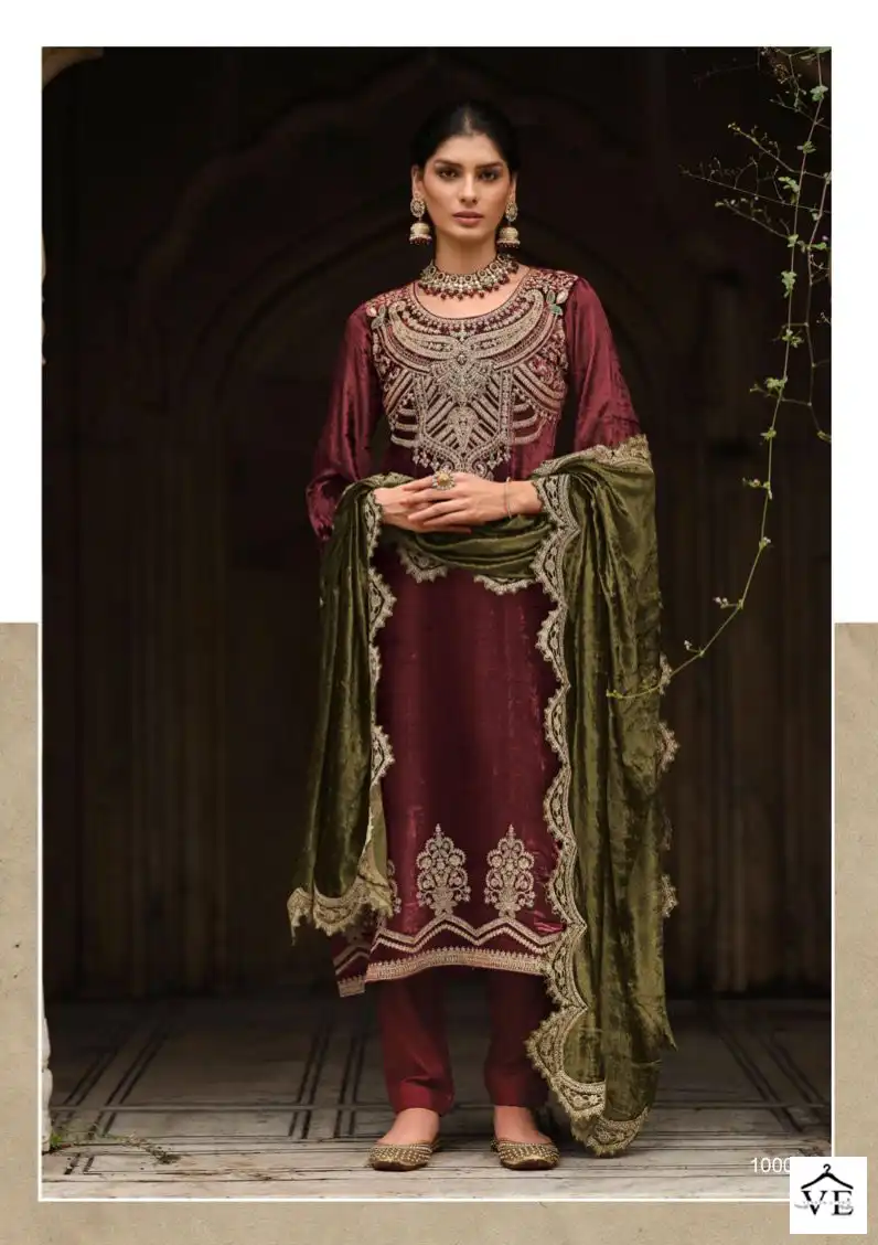 Deepsy Suits Gull Jee Mehfil E Ishq Velvet Wholesale Heavy Embroidery Designer Winter Wear Salwar Suit Catalog — Wholesale Salwar Suits, MPA wholesale from Surat - Gallery Image 5