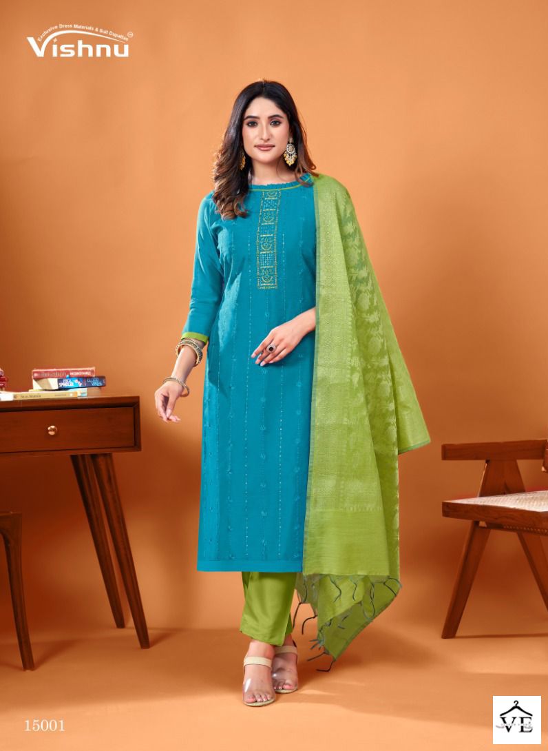 Vishnu Mehmal Modal Silk Wholesale Sequence Work Salwar Suit Catalog — Wholesale Salwar Suits, MPA wholesale from Surat - Gallery Image 2