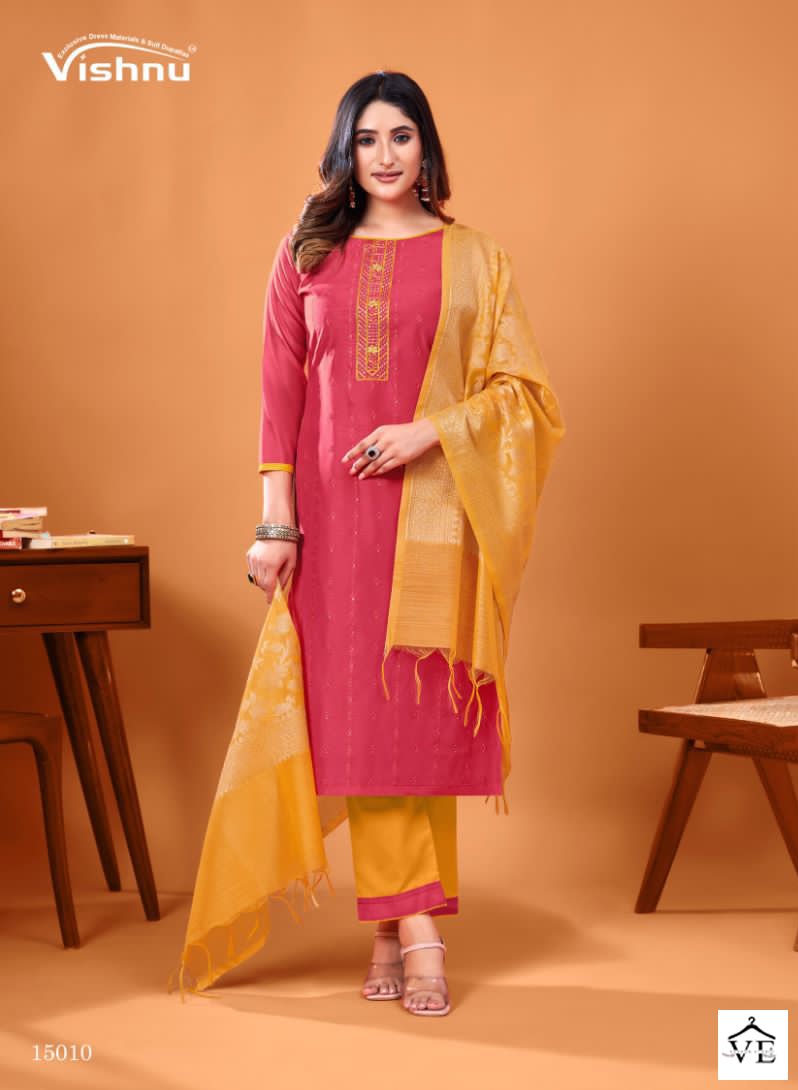Vishnu Mehmal Modal Silk Wholesale Sequence Work Salwar Suit Catalog — Wholesale Salwar Suits, MPA wholesale from Surat - Gallery Image 4