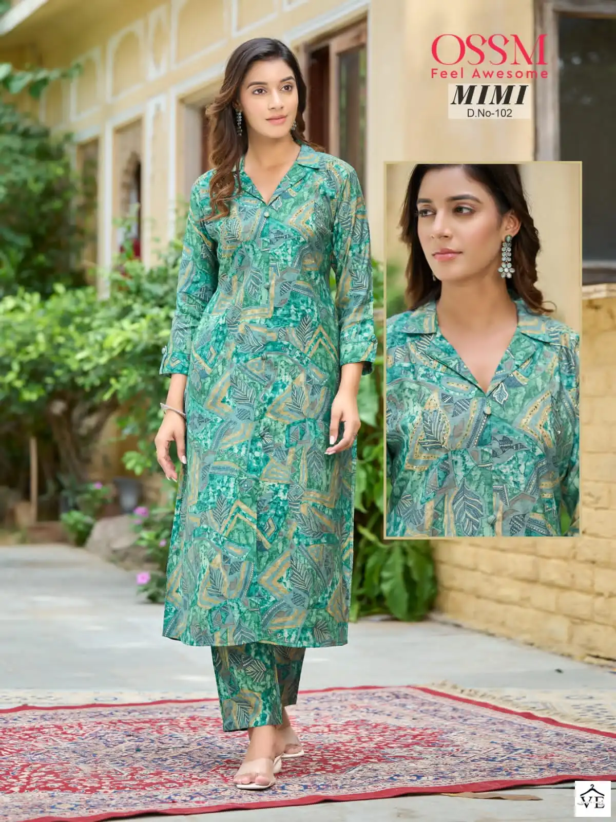 Ossm Mimi Premium Modal Chanderi Print Wholesale Designer Kurti With Pant Catalog — Wholesale Kurtis, MPA wholesale from Surat - Gallery Image 2