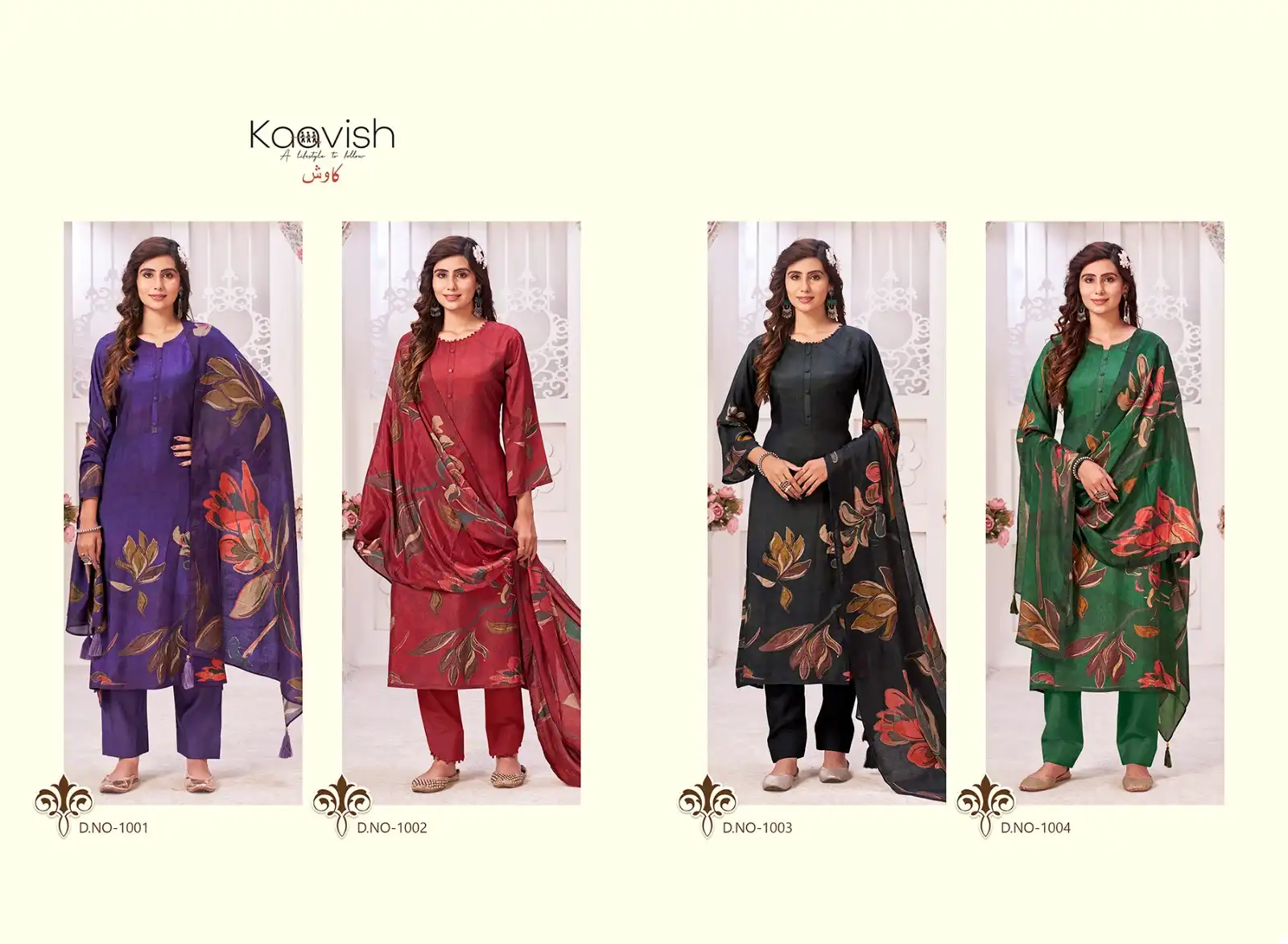 Kaavish Miraki Muslin Silk Wholesale Salwar Suit Catalog — Wholesale Salwar Suits, MPA wholesale from Surat — view 5