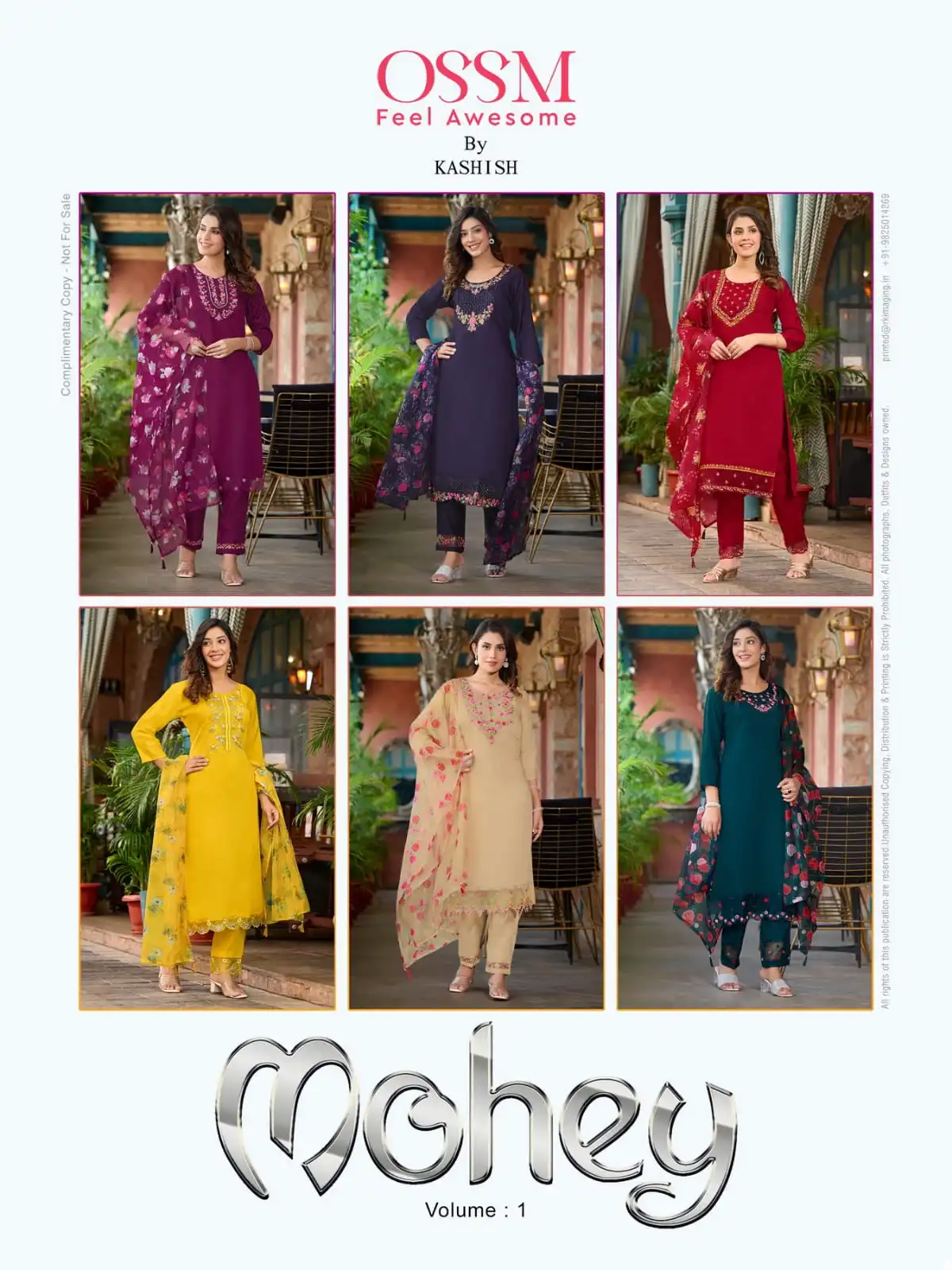 Ossm Mohey Viscose Roman Silk Wholesale Designer Readymade Salwar Suit Catalog — Wholesale Salwar Suits, MPA wholesale from Surat — view 7