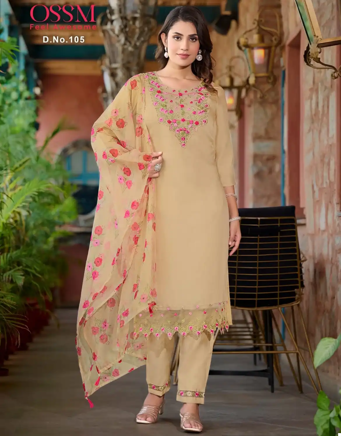 Ossm Mohey Viscose Roman Silk Wholesale Designer Readymade Salwar Suit Catalog — Wholesale Salwar Suits, MPA wholesale from Surat — view 1