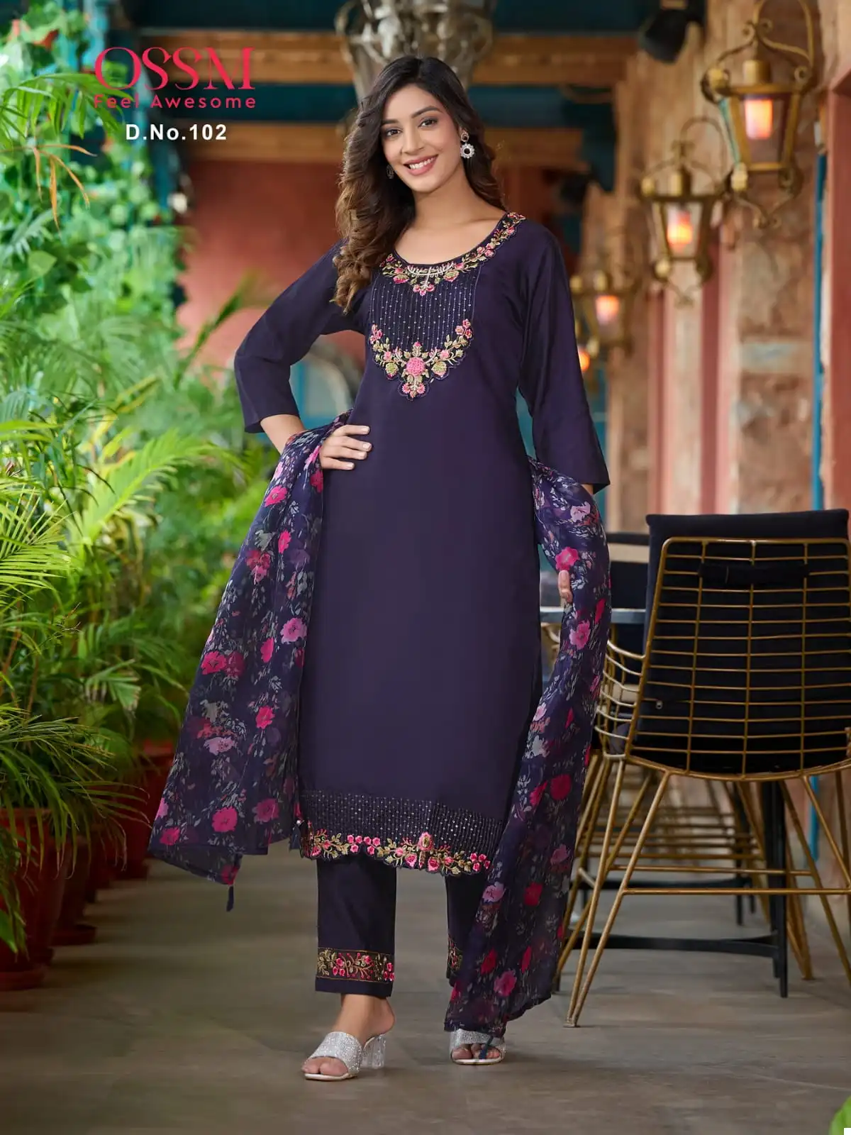 Ossm Mohey Viscose Roman Silk Wholesale Designer Readymade Salwar Suit Catalog — Wholesale Salwar Suits, MPA wholesale from Surat - Gallery Image 5