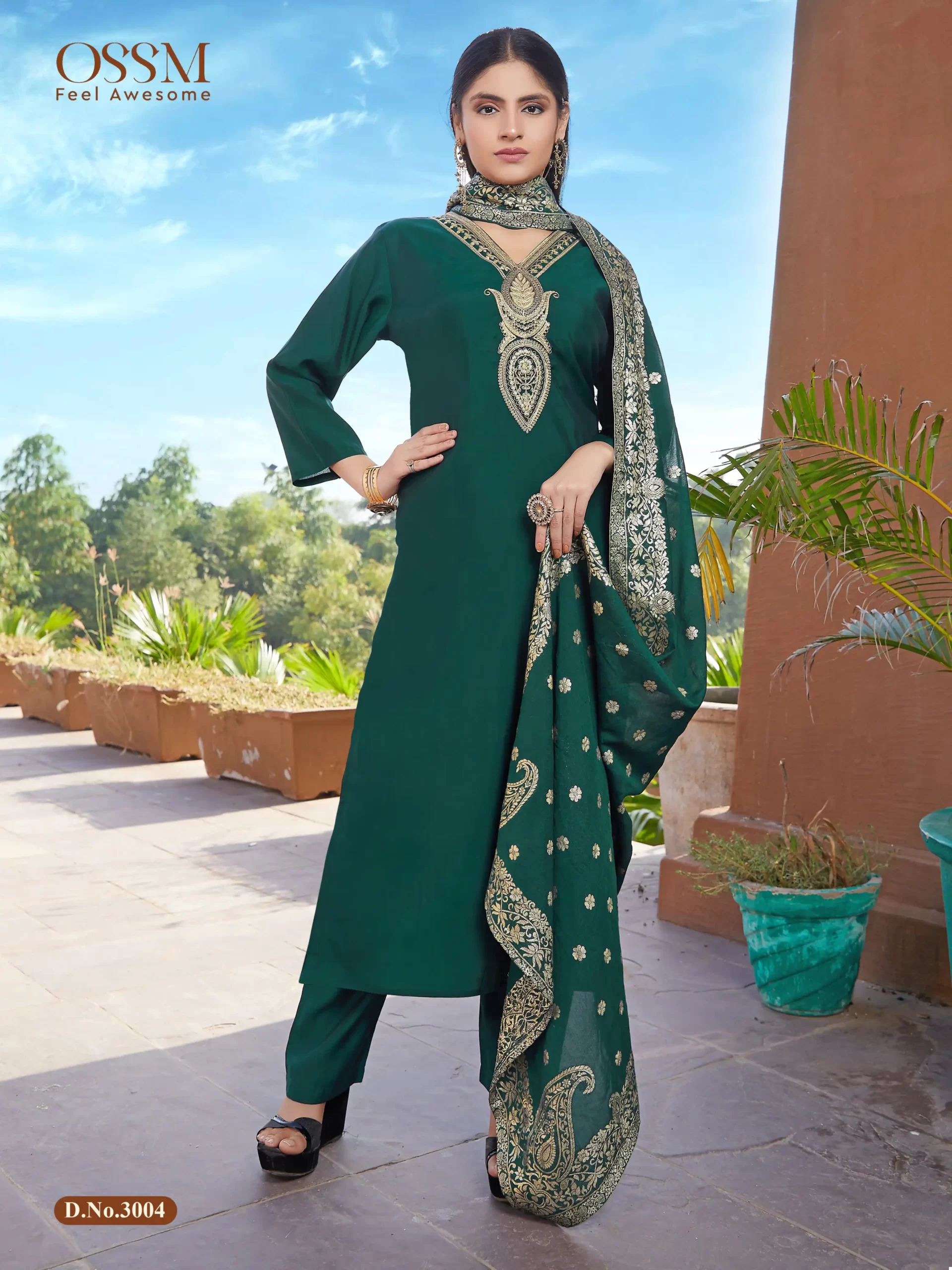 Ossm Monalisa Vol 03 Premium Viscos Roman Silk Wholesale Readymade Suits Catalog - 6 Pcs Set — Wholesale Salwar Suits, MPA wholesale from Surat - Gallery Image 6
