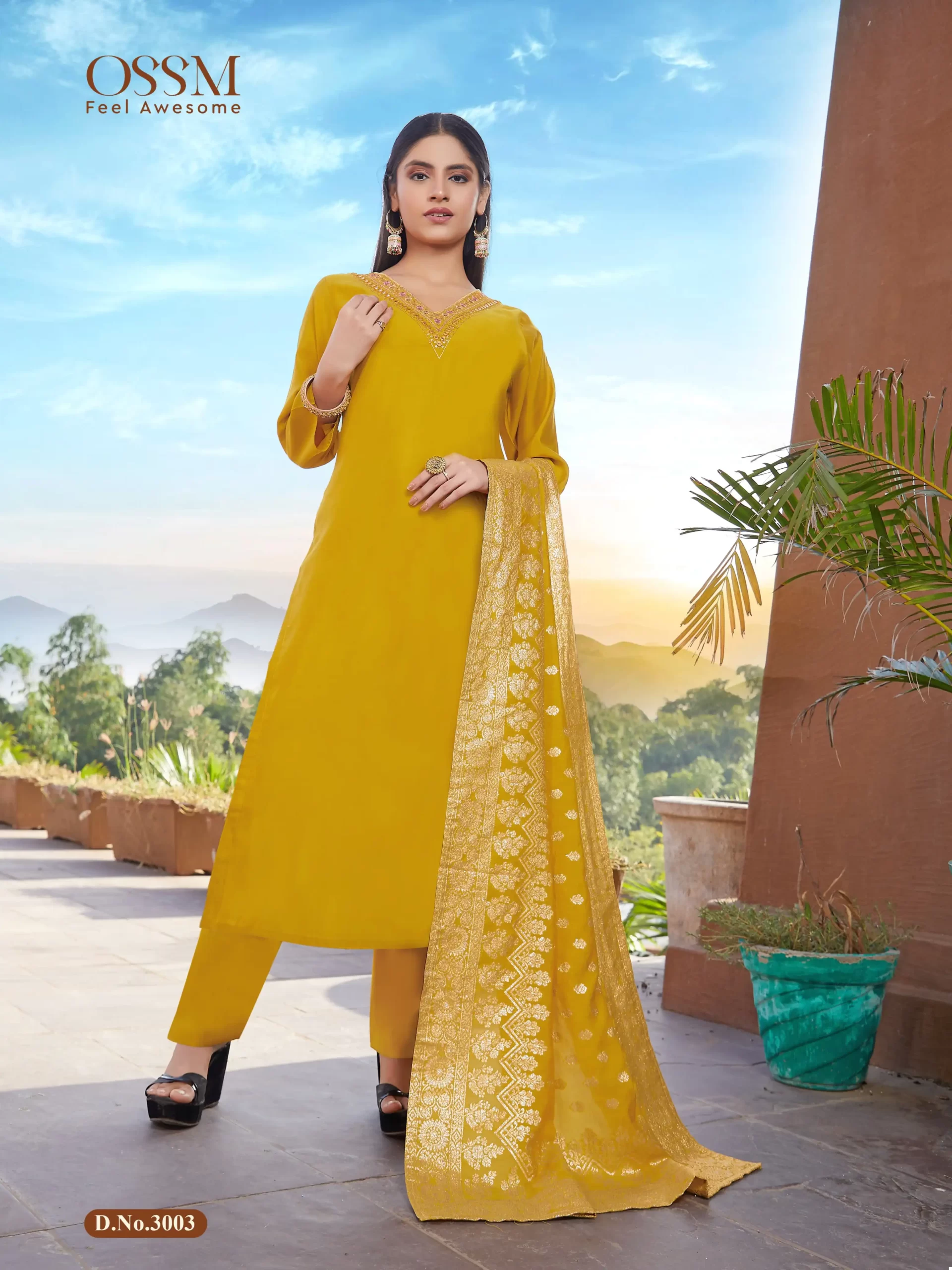 Ossm Monalisa Vol 03 Premium Viscos Roman Silk Wholesale Readymade Suits Catalog - 6 Pcs Set — Wholesale Salwar Suits, MPA wholesale from Surat - Gallery Image 3