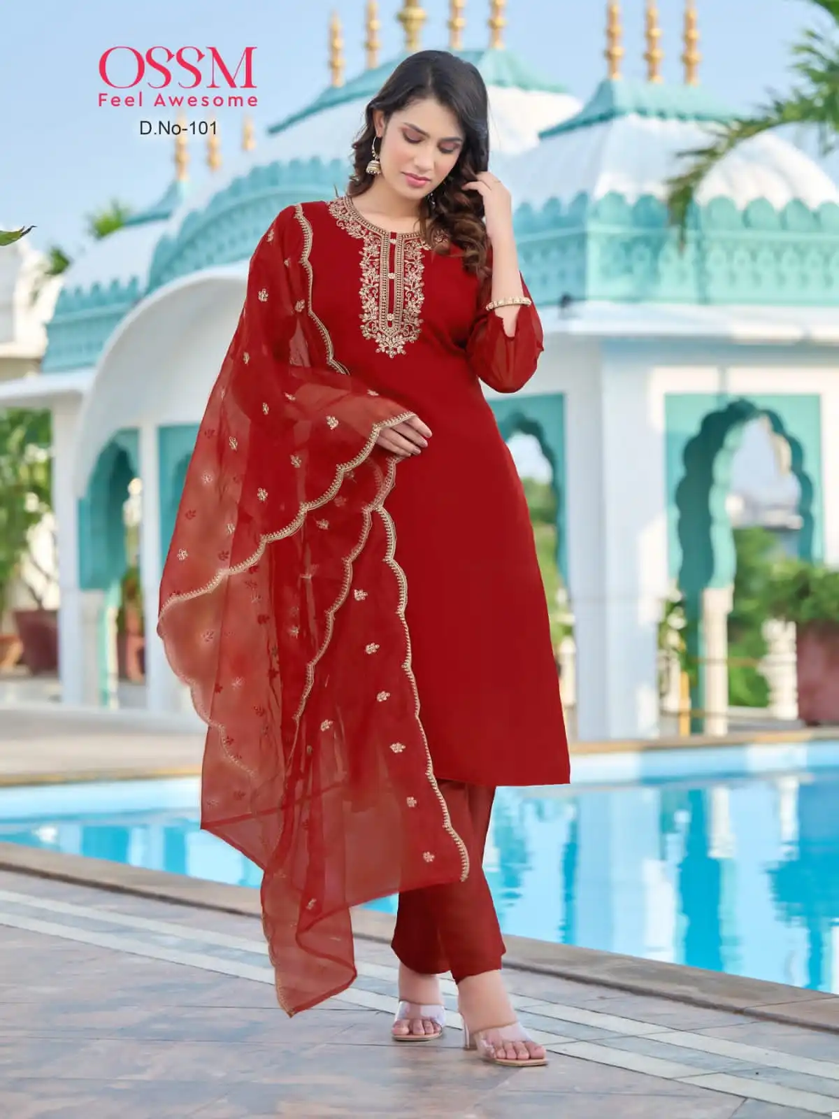 Ossm Mora Viscos Premium Organza Wholesale Readymade Suits Catalog — Wholesale Salwar Suits, MPA wholesale from Surat - Gallery Image 3