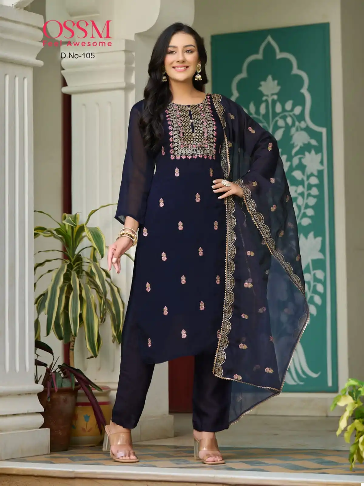 Ossm Mora Viscos Premium Organza Wholesale Readymade Suits Catalog — Wholesale Salwar Suits, MPA wholesale from Surat - Gallery Image 4