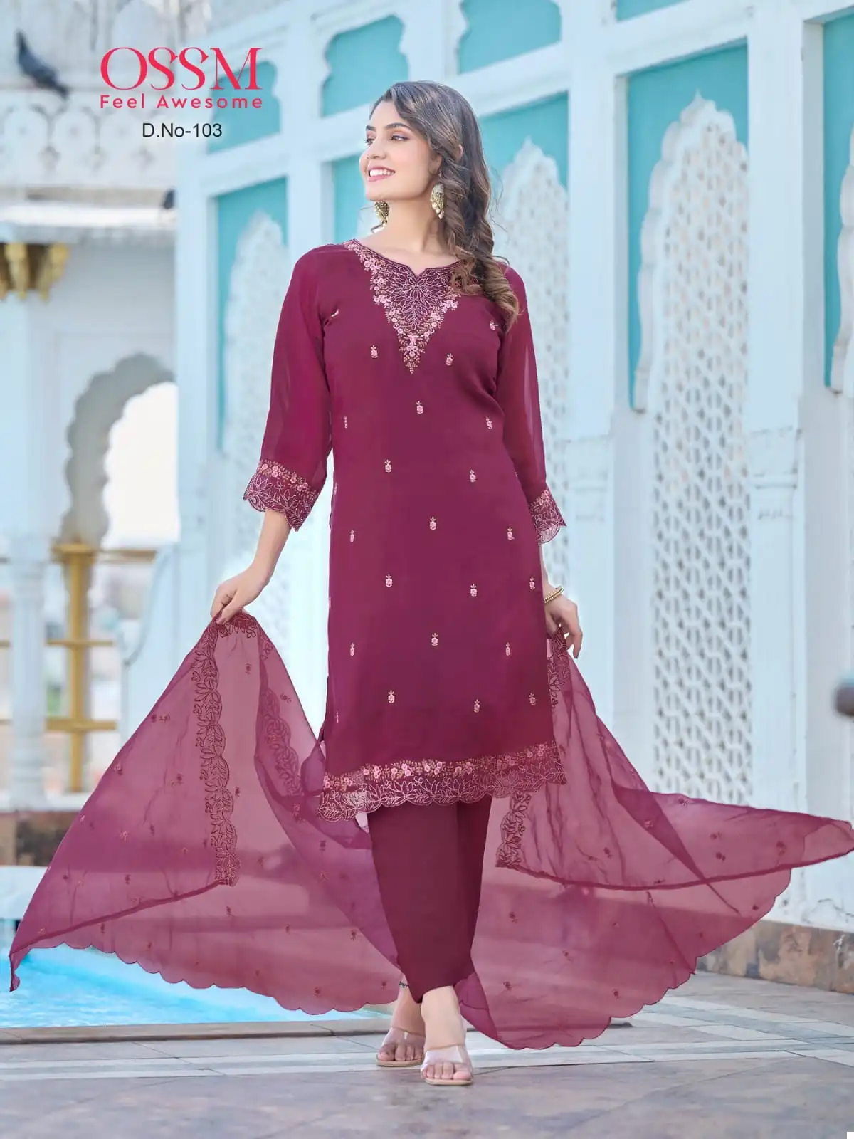 Ossm Mora Viscos Premium Organza Wholesale Readymade Suits Catalog — Wholesale Salwar Suits, MPA wholesale from Surat - Gallery Image 5