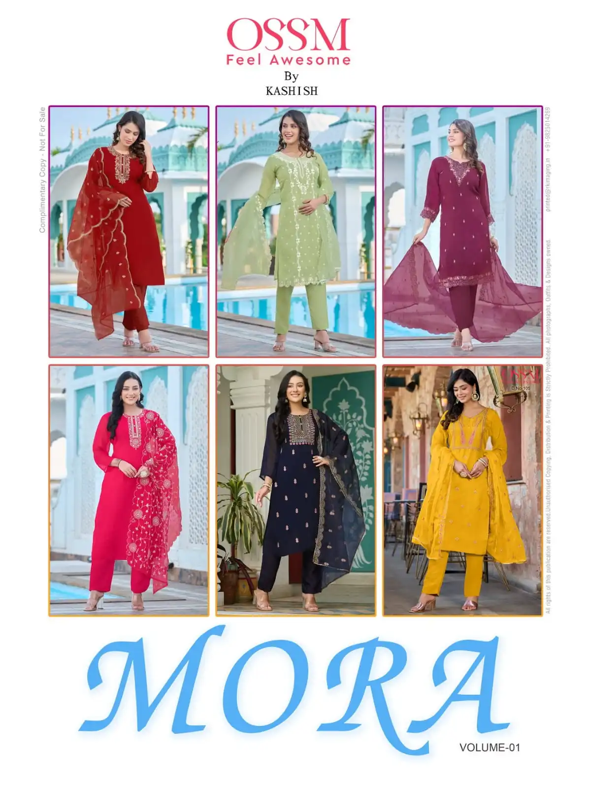 Ossm Mora Viscos Premium Organza Wholesale Readymade Suits Catalog — Wholesale Salwar Suits, MPA wholesale from Surat - Gallery Image 2