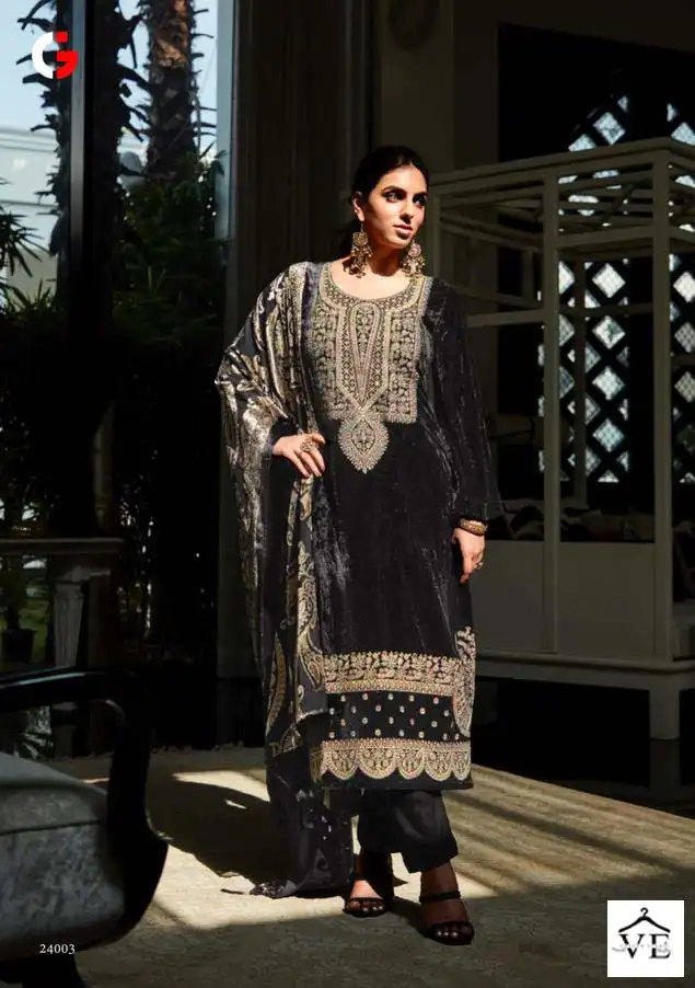 Deepsy Suits Gull Jee Murad Velvet Wholesale Heavy Embroidery Designer Winter Wear Salwar Suit Catalog — Wholesale Salwar Suits, MPA wholesale from Surat - Gallery Image 3