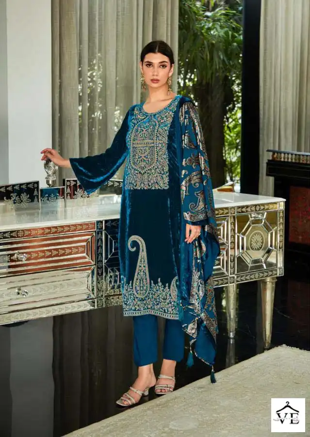 Deepsy Suits Gull Jee Murad Velvet Wholesale Heavy Embroidery Designer Winter Wear Salwar Suit Catalog — Wholesale Salwar Suits, MPA wholesale from Surat - Gallery Image 4