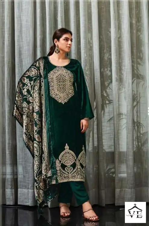 Deepsy Suits Gull Jee Murad Velvet Wholesale Heavy Embroidery Designer Winter Wear Salwar Suit Catalog — Wholesale Salwar Suits, MPA wholesale from Surat - Gallery Image 5