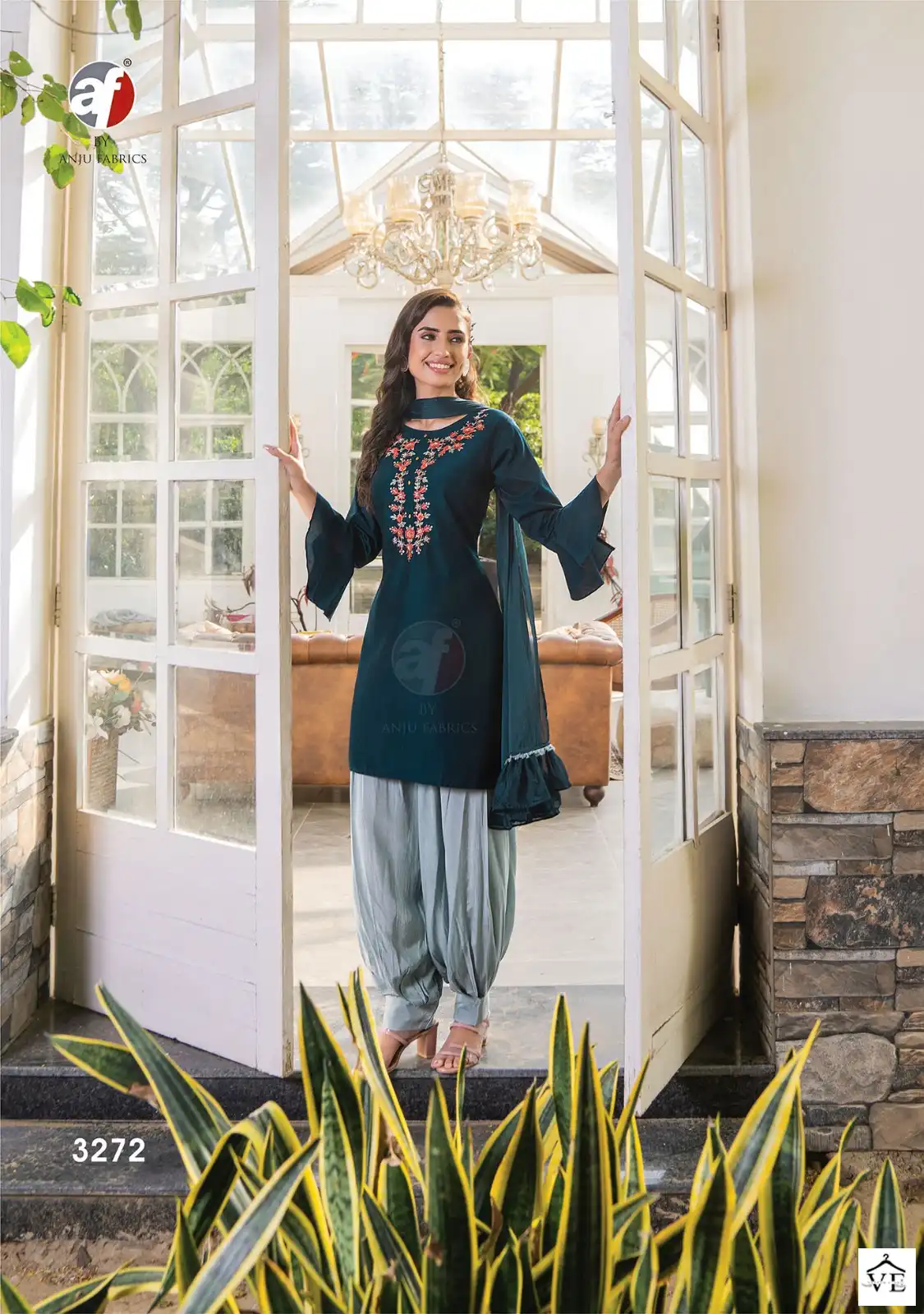 Anju Fabrics Mannat Bamber Silk Wholesale Readymade Suits Catalog — Wholesale Salwar Suits, MPA wholesale from Surat - Gallery Image 2