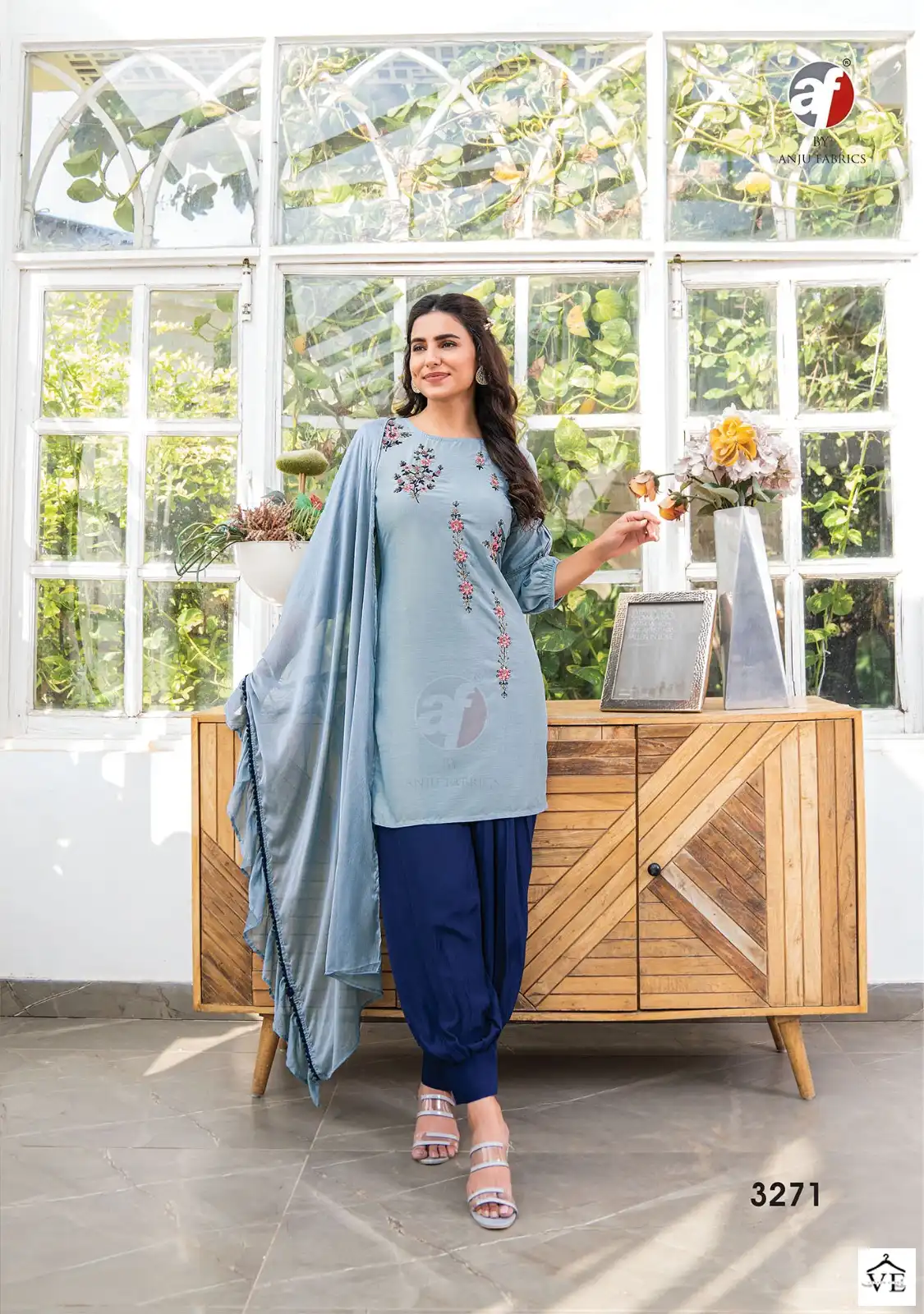 Anju Fabrics Mannat Bamber Silk Wholesale Readymade Suits Catalog — Wholesale Salwar Suits, MPA wholesale from Surat - Gallery Image 3