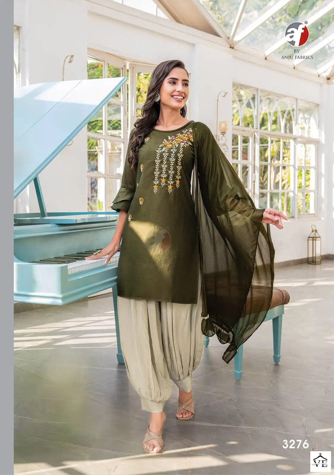 Anju Fabrics Mannat Bamber Silk Wholesale Readymade Suits Catalog — Wholesale Salwar Suits, MPA wholesale from Surat - Gallery Image 7