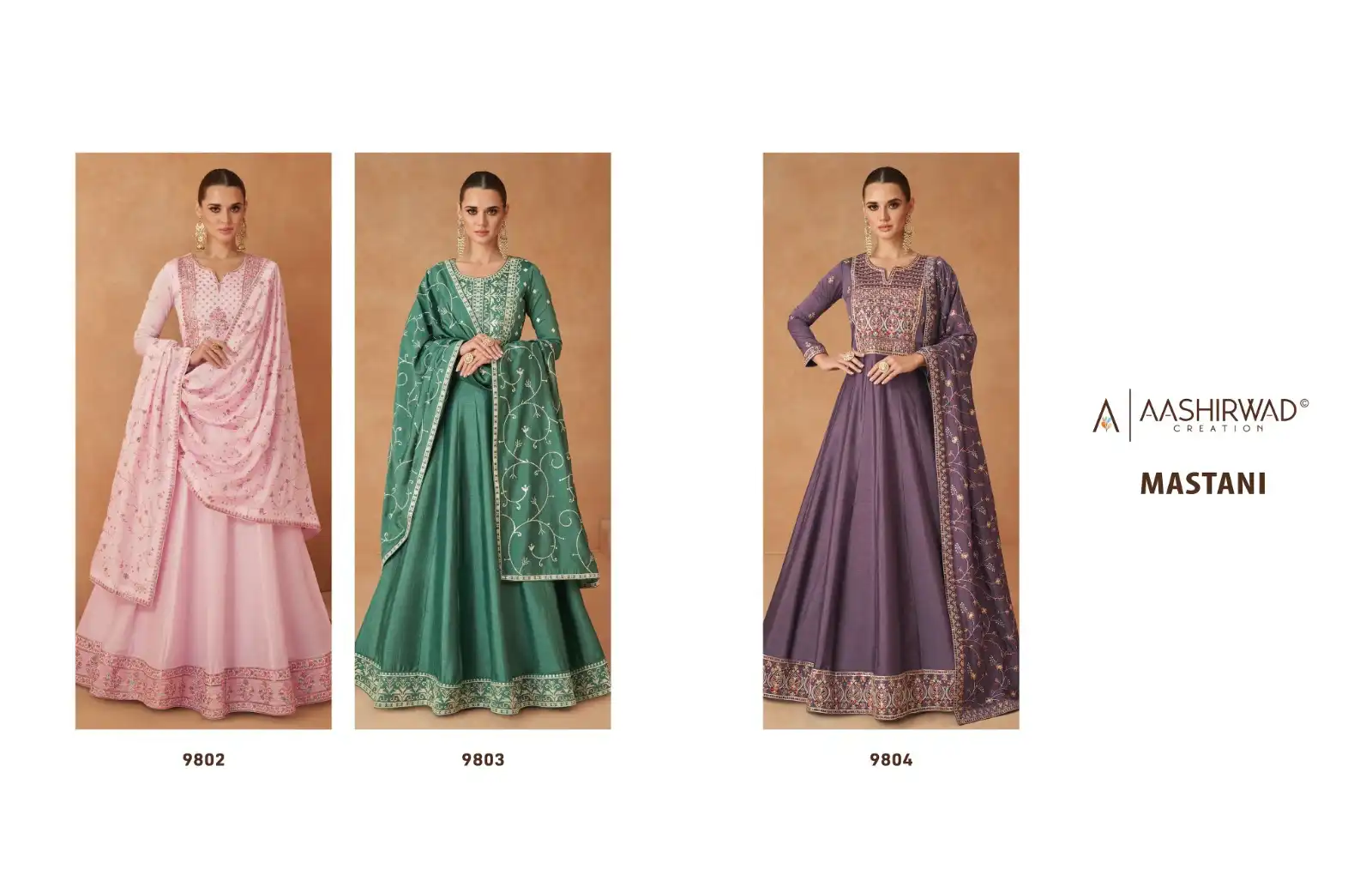 Aashirwad Mastani Premium Silk Wholesale Readymade Wedding Suit Catalog — Wholesale Salwar Suits, Aashirwad Creation wholesale from Surat — view 4