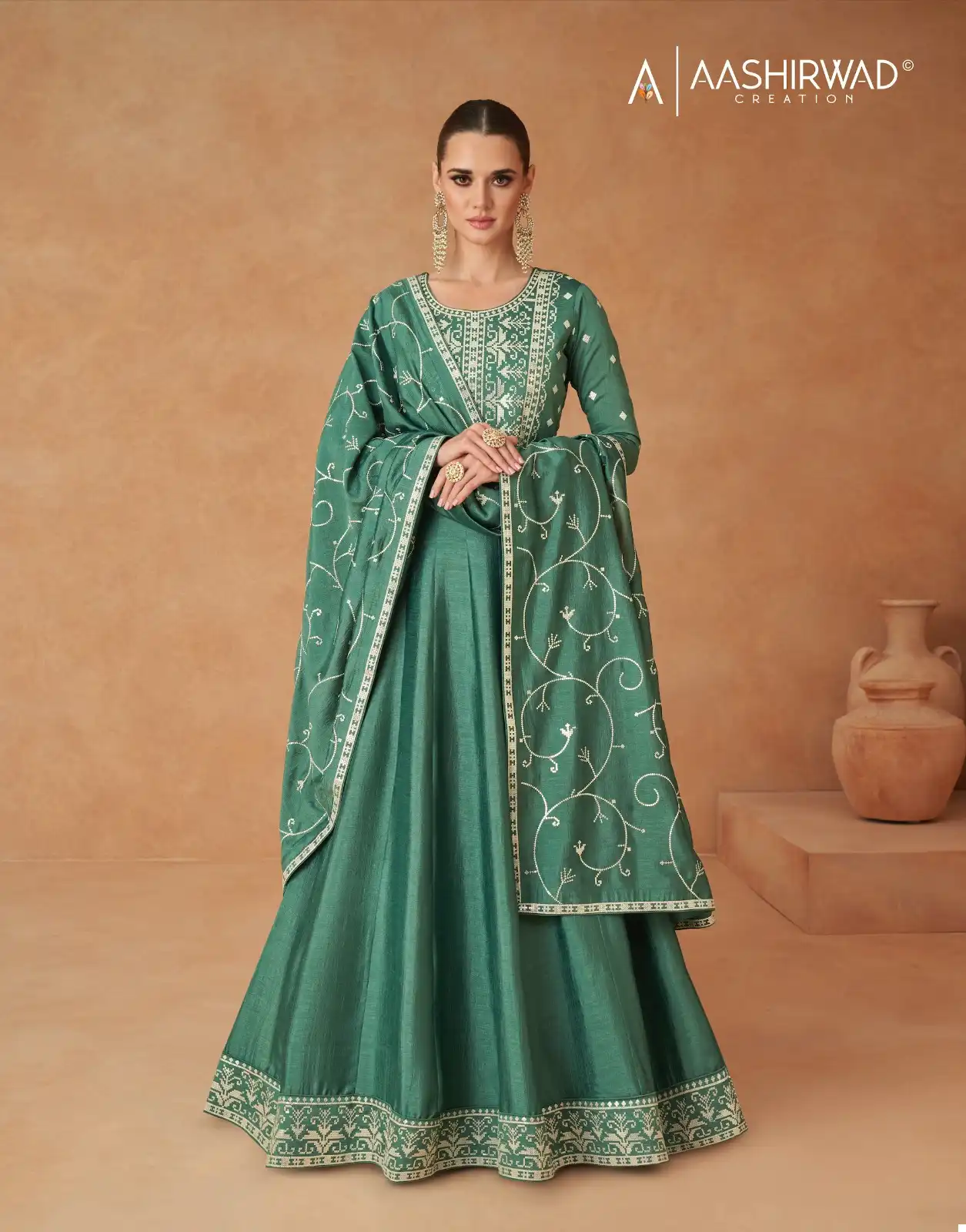 Aashirwad Mastani Premium Silk Wholesale Readymade Wedding Suit Catalog — Wholesale Salwar Suits, Aashirwad Creation wholesale from Surat - Gallery Image 2