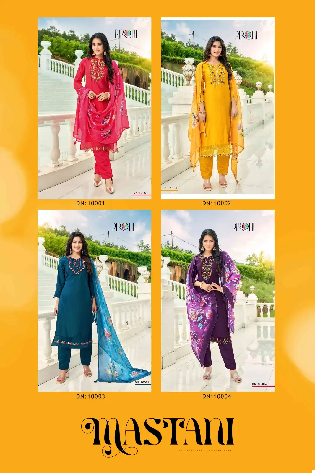 Pirohi Mastani Pure Viscose Silk Wholesale Readymade Suits Catalog — Wholesale Salwar Suits, MPA wholesale from Surat — view 5