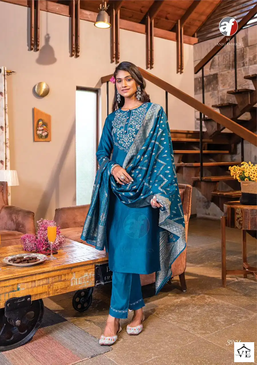 Anju Fabrics Mayuri Vol 3 Viscose Wholesale Designer Readymade Salwar Suit Catalog — Wholesale Salwar Suits, MPA wholesale from Surat - Gallery Image 2
